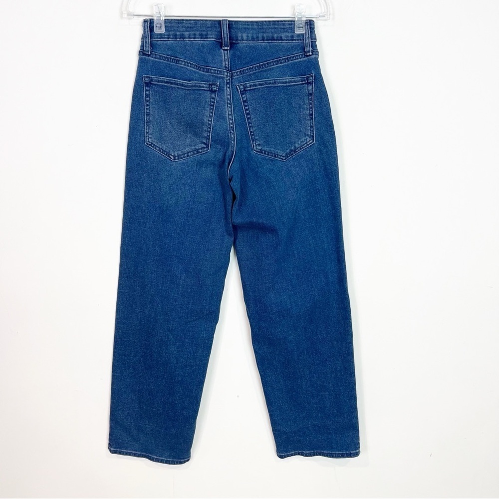 OLD NAVY WOW LOOSE STRAIGHT HIGH RISE JEANS MEDIUM RINSE WOMENS SZ 0 SHORT - Picture 3 of 5